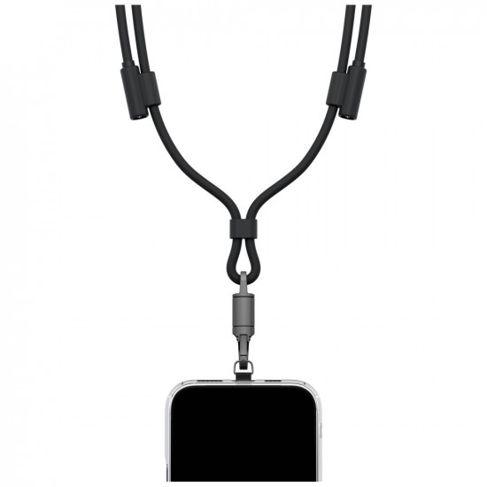 ENERGEA Lasso Lanyard Cable USB-C Phone Lanyard - USB-C 1.5m 240W Black