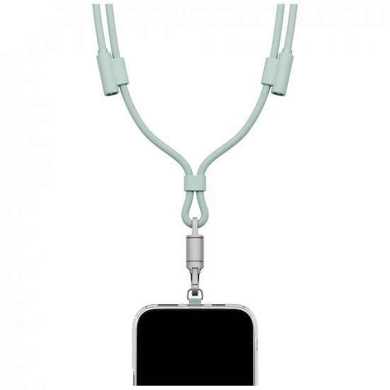 ENERGEA Lasso Lanyard Cable USB-C Phone Lanyard - USB-C 1.5m 240W Sage