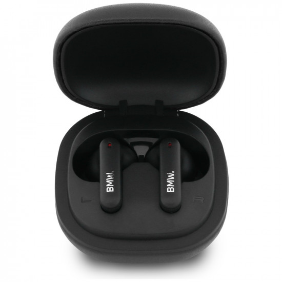 Headphones Bluetooth TWS BMW Leather Metal Logo ENC black