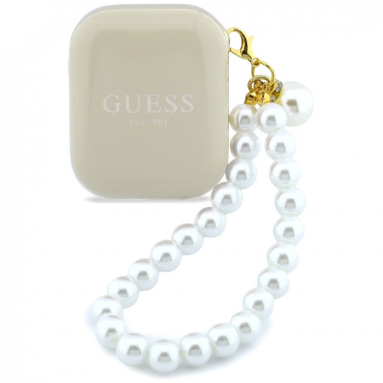 Earphones TWS Guess Pearl Strap beige Earphones TWS Guess Pearl Strap beige