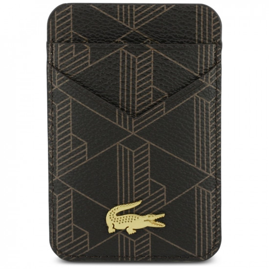 Case + Wallet Set Lacoste PVC Blend MagSafe for iPhone 17 Pro brown