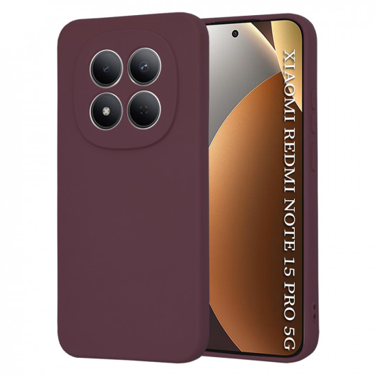 Techsuit SoftFlex Xiaomi Redmi Note 15 Pro 5G Plum Red