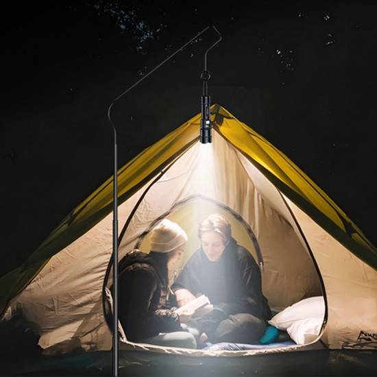 Yesido Flashlight (TC11) Telescopic Zoom, White Laser LED, 3x Modes, Rechargeable, Digital Display, 3W, 1200mAh Black