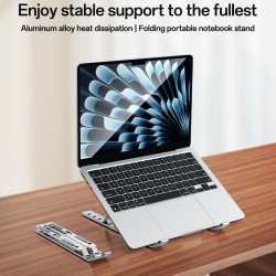 Yesido Laptop Holder (LP07) Stable & Secure Design, 7 Level Height Adjustment, Aluminum Alloy, for 13 20" Laptops Silver Yesido Laptop Holder (LP07) Stable & Secure Design, 7 Level Height Adjustment, Aluminum Alloy, for 13 20" Laptops Silver
