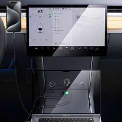 Yesido Car Charger (Y65) Dual Port USB A + Type C, PD100W, Aluminum Alloy, Super Fast Charging Black