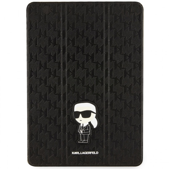 Karl Lagerfeld KLFC10SAKHPKK iPad 10.2" Folio Magnet Allover Cover black Saffiano Monogram Ikonik