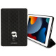 Karl Lagerfeld KLFC10SAKHPKK iPad 10.2" Folio Magnet Allover Cover black Saffiano Monogram Ikonik