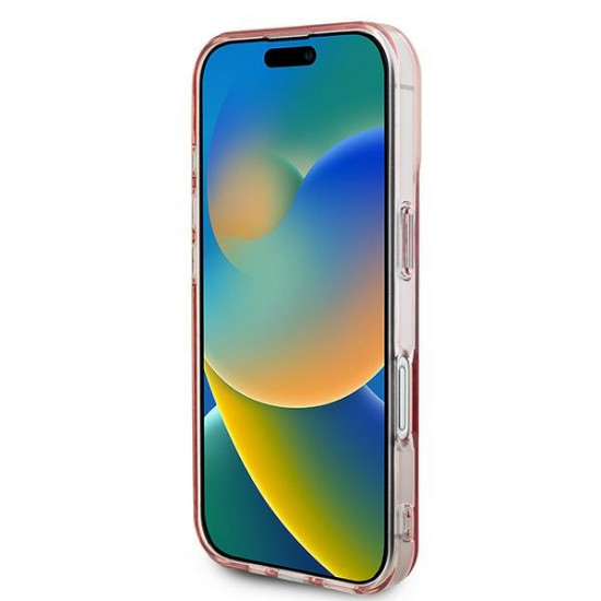 Guess GUHMP16MPFTDTEP iPhone 16 Plus 6.7" pink/pink hardcase IML Rhinestones MagSafe