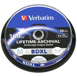 BD-XL Verbatim M-Disc 100GB 4X Inkjet Printable 10pcs 43850