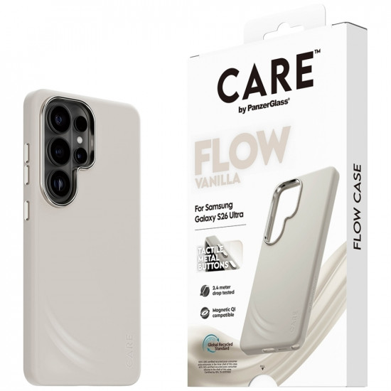 Case CARE by PanzerGlass Flow Vanilla Qi for Samsung Galaxy S26 Vanilla Case CARE by PanzerGlass Flow Vanilla Qi for Samsung Galaxy S26 Vanilla