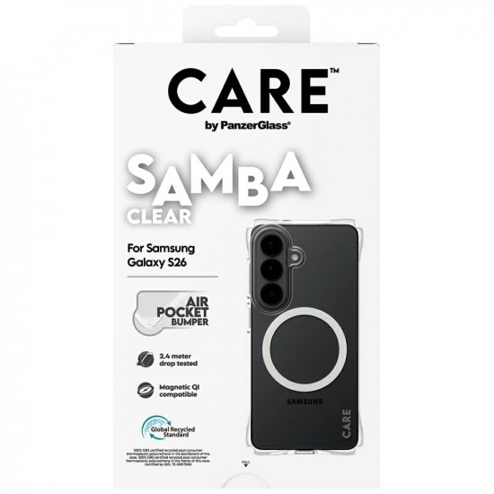 Case CARE by PanzerGlass Samba Transparent Qi for Samsung Galaxy S26 transparent