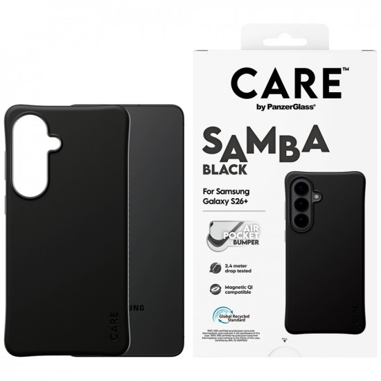 Case CARE by PanzerGlass Samba Black Qi for Samsung Galaxy S26 Plus black Case CARE by PanzerGlass Samba Black Qi for Samsung Galaxy S26 Plus black