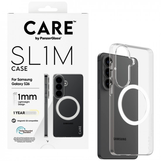 Case CARE by PanzerGlass SL1M for Samsung Galaxy S26 transparent Case CARE by PanzerGlass SL1M for Samsung Galaxy S26 transparent