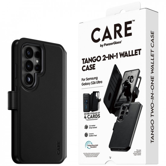 Case CARE by PanzerGlass Tango 2in1 Wallet for Samsung Galaxy S26 Ultra black Case CARE by PanzerGlass Tango 2in1 Wallet for Samsung Galaxy S26 Ultra black