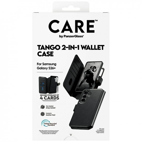 Case CARE by PanzerGlass Tango 2in1 Wallet for Samsung Galaxy S26 Plus black