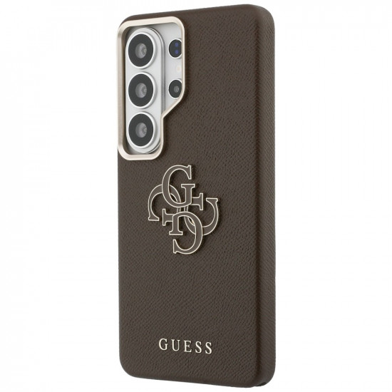 Case Guess Grained Big 4G Metal Logo for Samsung Galaxy S26 Ultra brown