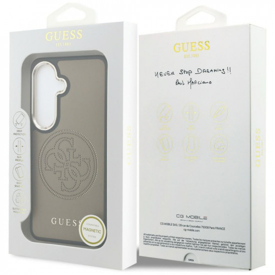 Case Guess Perforated Logo MagSafe for Samsung Galaxy S26 brown Case Guess Perforated Logo MagSafe for Samsung Galaxy S26 brown
