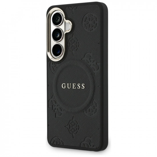 Case Guess Saffiano Peony Embossed Ring MagSafe for Samsung Galaxy S26 black Case Guess Saffiano Peony Embossed Ring MagSafe for Samsung Galaxy S26 black