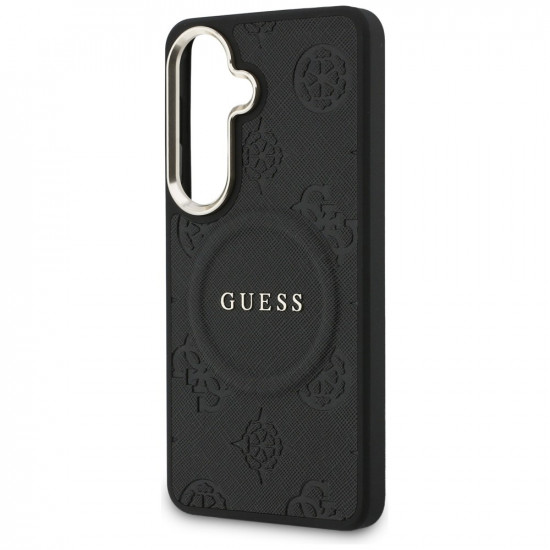 Case Guess Saffiano Peony Embossed Ring MagSafe for Samsung Galaxy S26 black Case Guess Saffiano Peony Embossed Ring MagSafe for Samsung Galaxy S26 black