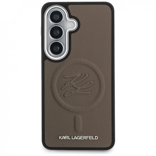 Case Karl Lagerfeld Embossed Ring Initials MagSafe for Samsung Galaxy S26 brown