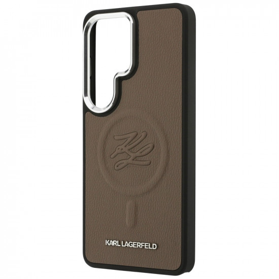 Case Karl Lagerfeld Embossed Ring Initials MagSafe for Samsung Galaxy S26 Ultra brown