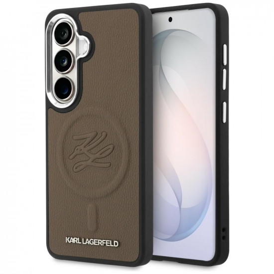 Case Karl Lagerfeld Embossed Ring Initials MagSafe for Samsung Galaxy S26 Plus brown