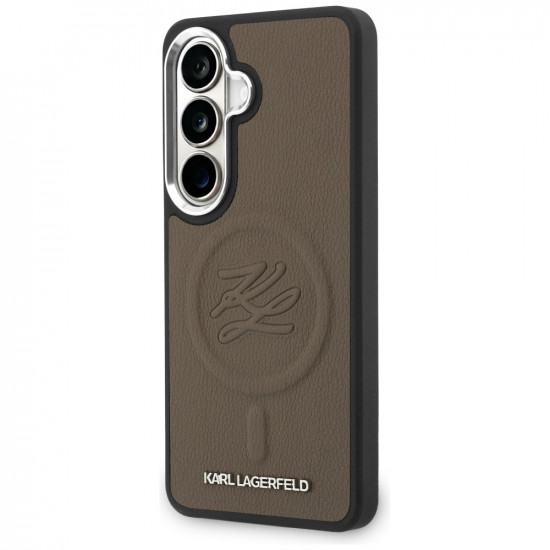 Case Karl Lagerfeld Embossed Ring Initials MagSafe for Samsung Galaxy S26 Plus brown