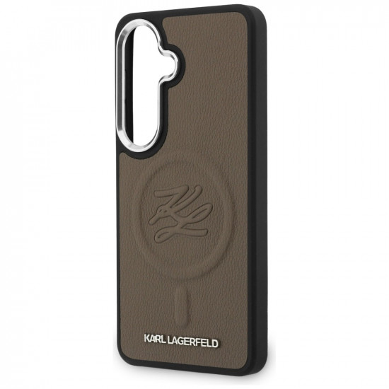Case Karl Lagerfeld Embossed Ring Initials MagSafe for Samsung Galaxy S26 Plus brown