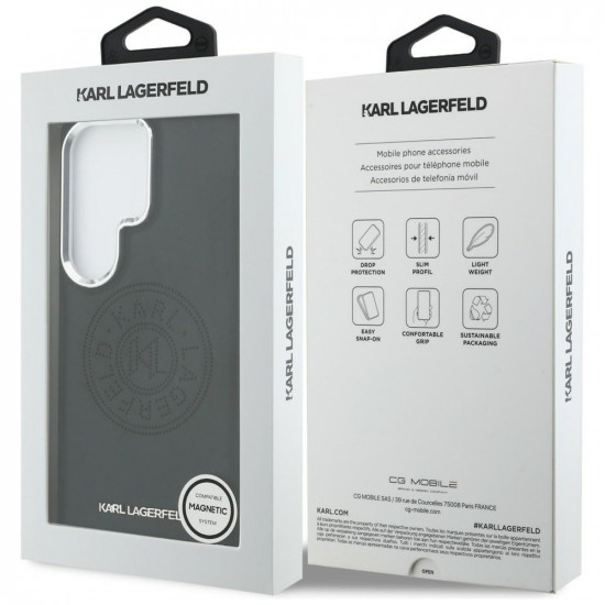 Case Karl Lagerfeld Perforated KL MagSafe for Samsung Galaxy S26 Ultra black
