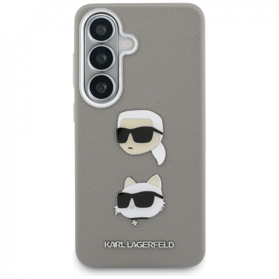Case Karl Lagerfeld Saffiano Double Heads Metal for Samsung Galaxy S26 silver