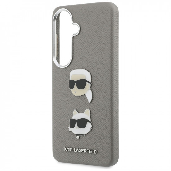 Case Karl Lagerfeld Saffiano Double Heads Metal for Samsung Galaxy S26 silver