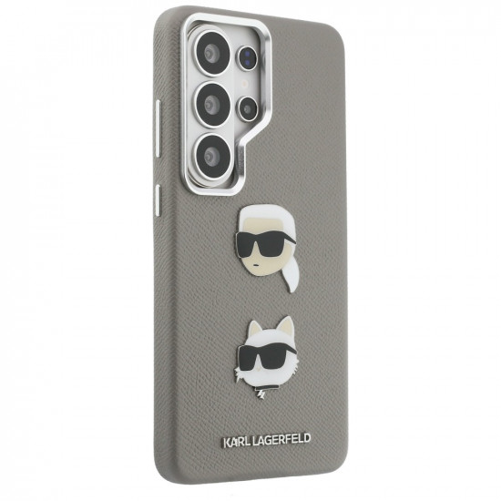 Case Karl Lagerfeld Saffiano Double Heads Metal for Samsung Galaxy S26 Ultra silver