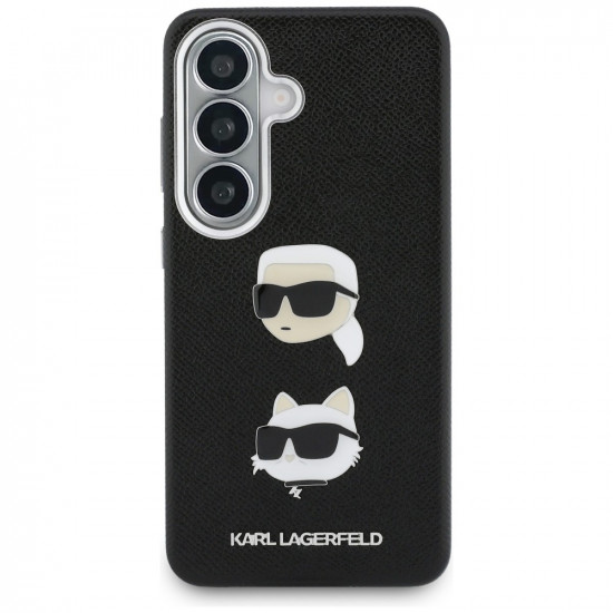 Case Karl Lagerfeld Saffiano Double Heads Metal for Samsung Galaxy S26 Plus black