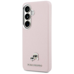 Case Karl Lagerfeld Saffiano KC Metal Logo MagSafe for Samsung Galaxy S26 pink