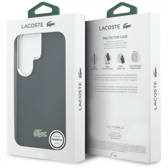 Case Lacoste Full Wrap Petit Pique MagSafe for Samsung Galaxy S26 Ultra navy blue