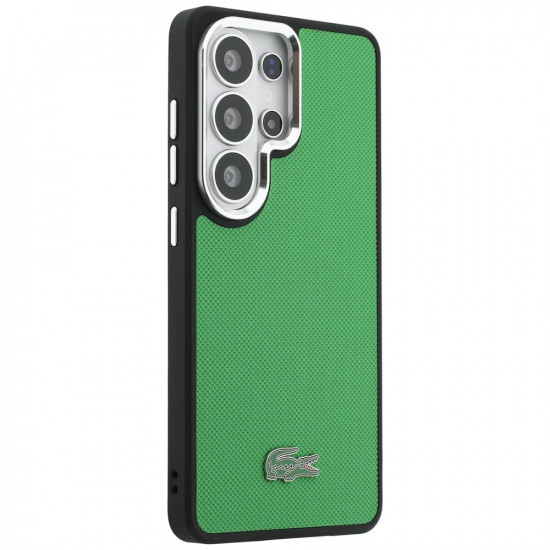 Case Lacoste Full Wrap Petit Pique MagSafe for Samsung Galaxy S26 Ultra green