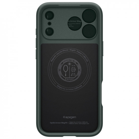Spigen Optik Armor Mag MagSafe Case for iPhone 17 Pro Green
