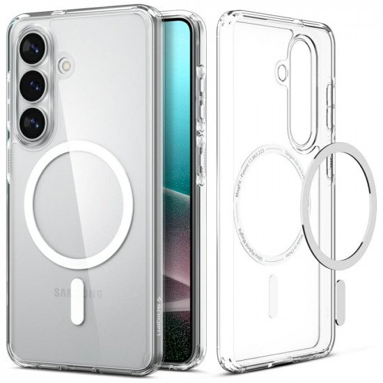Spigen Ultra Hybrid Mag MagSafe case for Samsung Galaxy S26+ clear white