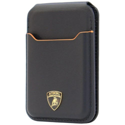 Magnetic Wallet Lamborghini D1 Genuine Leather MagSafe Phone Stand orange