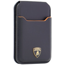 Magnetic Wallet Lamborghini D1 Genuine Leather MagSafe Phone Stand orange