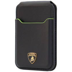 Magnetic Wallet Lamborghini D1 Genuine Leather MagSafe Phone Stand green