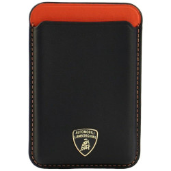 Magnetic Wallet Lamborghini Urus D8 Genuine Leather MagSafe orange