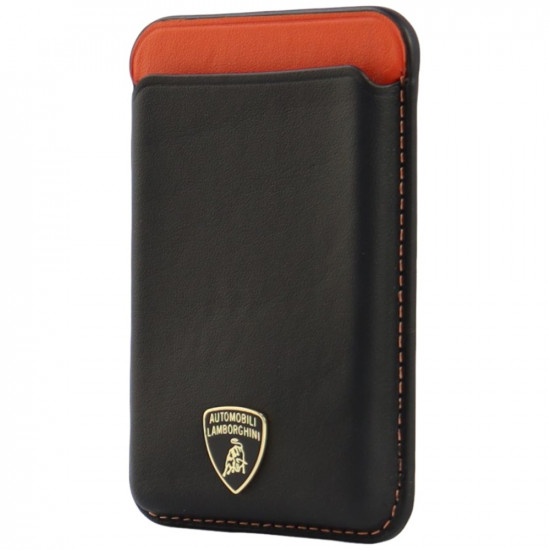 Magnetic Wallet Lamborghini Urus D8 Genuine Leather MagSafe orange Magnetic Wallet Lamborghini Urus D8 Genuine Leather MagSafe orange