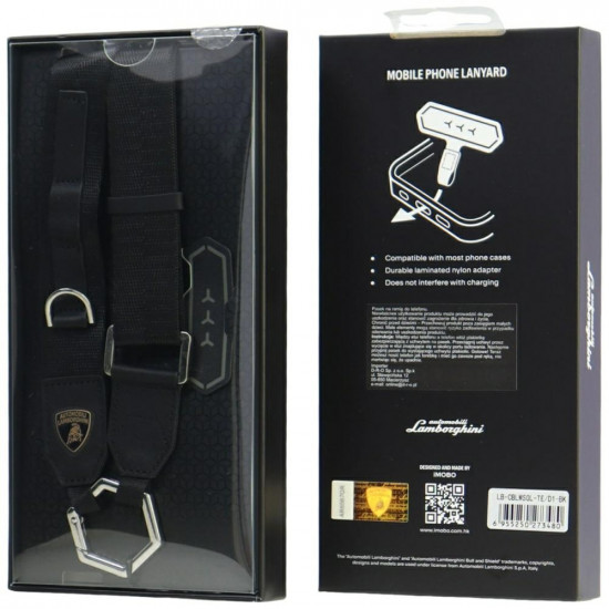 Universal Lamborghini D1 Crossbody Webbing Strap black