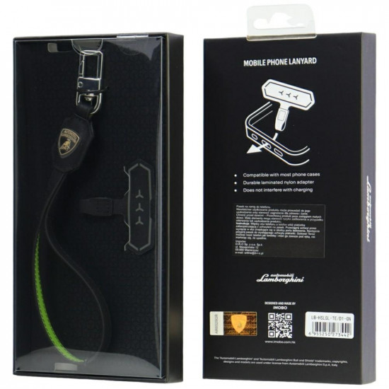 Universal Lamborghini D1 Leather Handstrap green