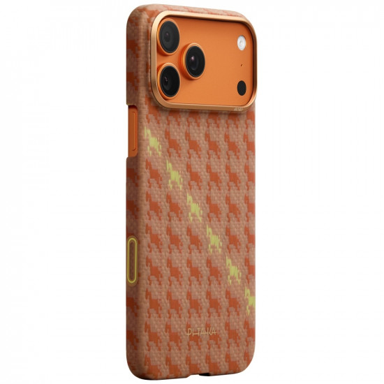 Case PITAKA Happiness Rides Edge Case MagSafe for iPhone 17 Pro Max amber