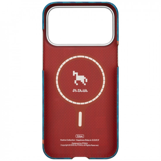 Case PITAKA Happiness Rides Edge Case MagSafe for iPhone 17 Pro Max indigo