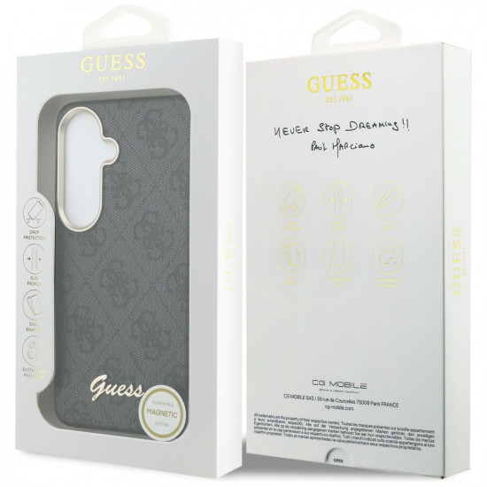 Guess 4G Script MagSafe (GUHMS26S5P4FWMSK) Samsung Galaxy S26 Black Guess 4G Script MagSafe (GUHMS26S5P4FWMSK) Samsung Galaxy S26 Black