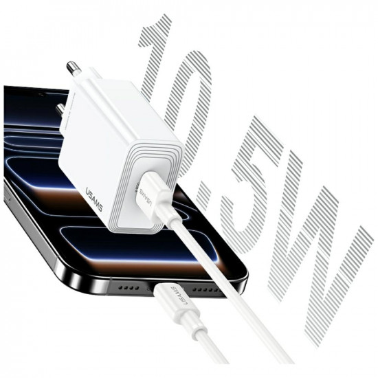 Wall charger USAMS T69 2.1A USB-A white