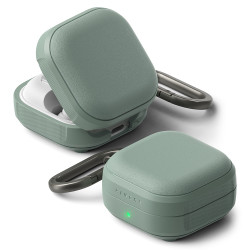 Ringke Protection Case Onyx Magnetic for Samsung Galaxy Buds 4 / Buds 4 Pro, Non Slip Texture, Carabiner Hole Sage Green